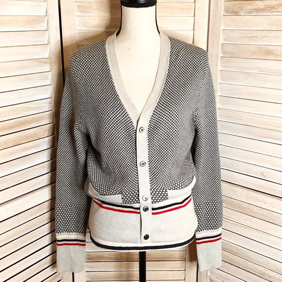Brooks Brothers Black Fleece Thom Browne Check Cardigan BB1 XS-S - Picture 1 of 12
